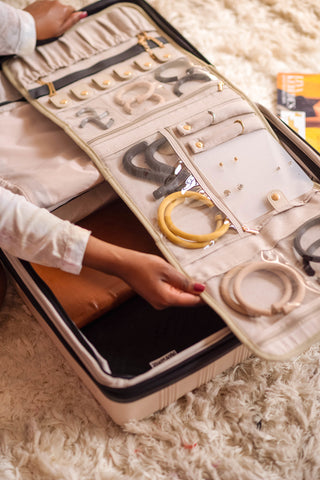 Taupe Hanging Jewelry Organizer